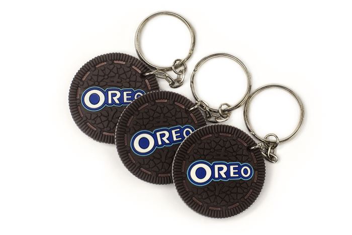 Custom Biscuit Dessert PVC Rubber Keyring