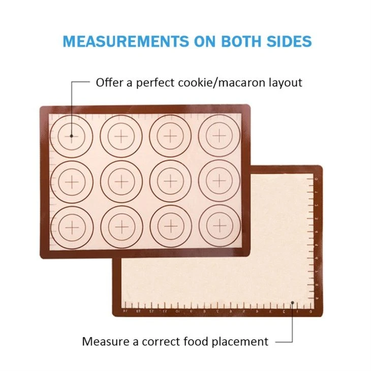 Silicone Liner Baking Mat Pan With Measurement