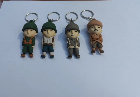 Silicone Keyring Cartoon Soft Rubber 3d Figure Keychains